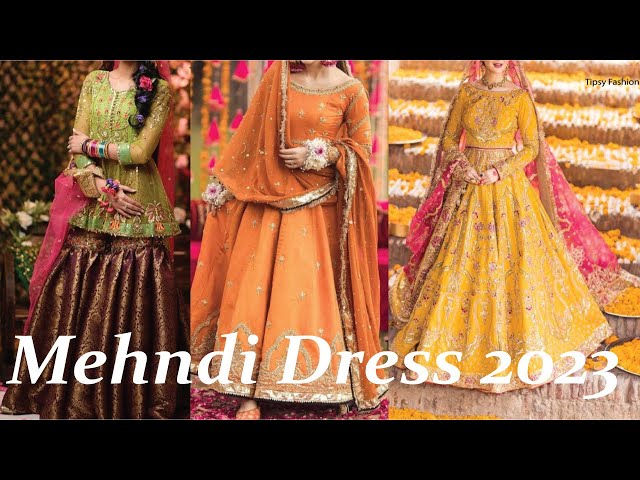 Buy a Mehndi Anarkali Gown Dress Online On Rutbaa