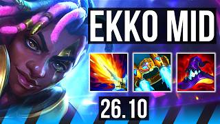 EKKO vs AKALI (MID) | EUW Grandmaster | 26.10