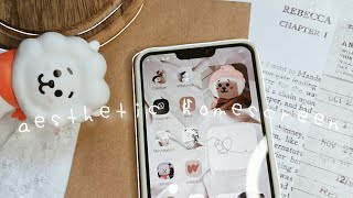 make your phone aesthetic vivo | rj bt21 theme ☕🤍 short vlog screenshot 4