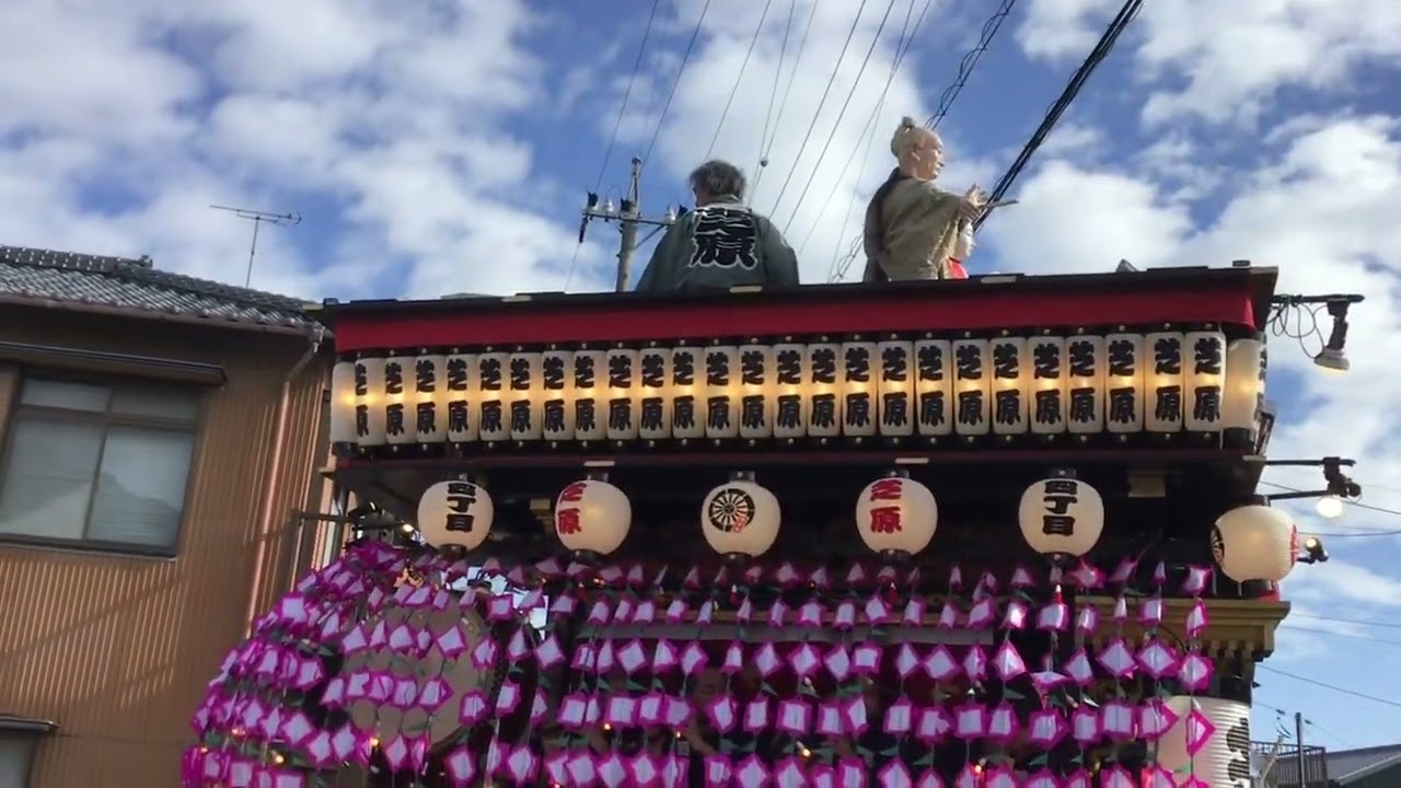 令和7年服織田神社祭典4丁目屋台9年ぶりの引き回し！