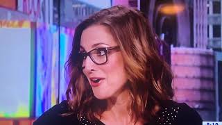 Paula Faris explans how she got hit in the head by a person watching her film