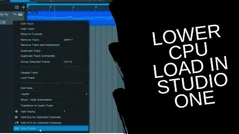 How to Freeze Track in Studio One One 5
