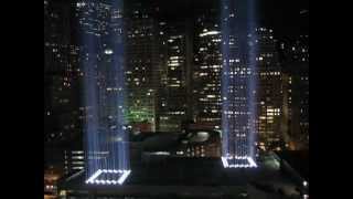 9/11 World Trade Center Light Towers Up Close