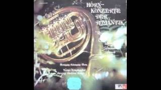 Hermann Baumann plays Konzerststück Schumann for 4 horns, 3rd tempo. Lp record.