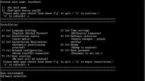 Linux - CentOS 7 minimal install text based