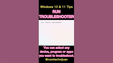 Windows 10 & 11 Tips Run Troubleshooter #shorts