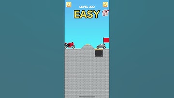 draw bridge puzzle - draw game play level 222🚘 #games  #drawing #shorts