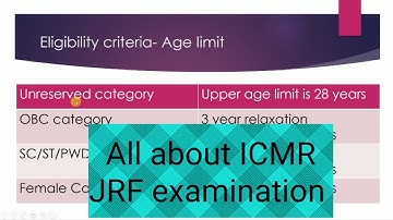 ICMR JRF Syllabus | ICMR JRF eligibility | ICMR JRF Question pattern | All about ICMR JRF Exam