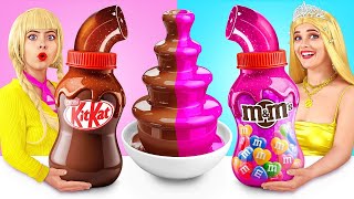 Desafio: Fonte de Fondue de Chocolate | Competição Comida Cara VS Comida Barata por RATATA POWER
