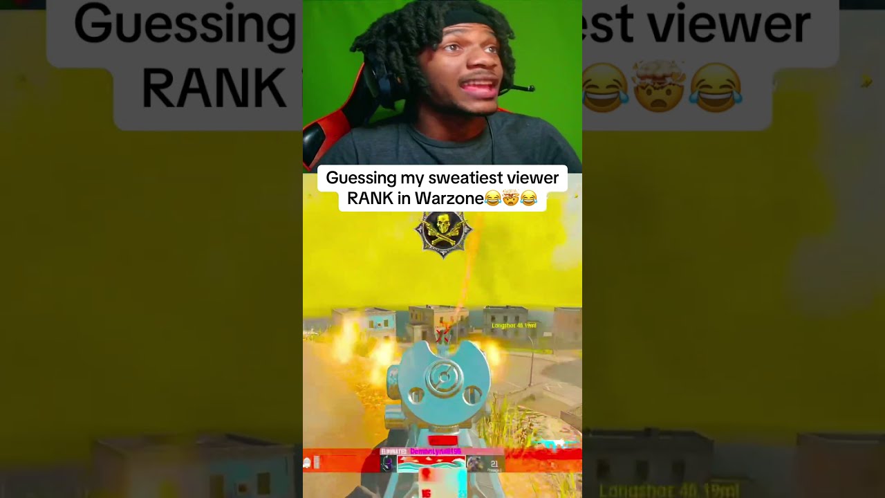 Guessing My Sweatiest Viewer RANK In Warzone Warzonefunnyclips Gaming