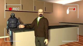 Heisenberg being caught by hl2 combine