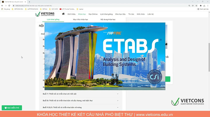 Hướng dẫn chạy etabs nhà dân full năm 2024