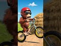 बंदर का Bike Stunt Fail! 🏍️😂 #MonkeyVlog