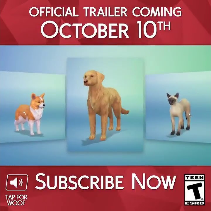 The Sims 4 Cats & Dogs: Create-a-Pet Trailer Teaser