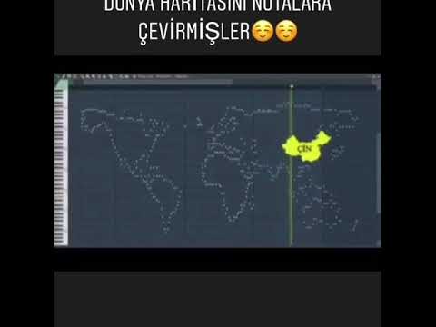 Dünyayı haritasını notalara