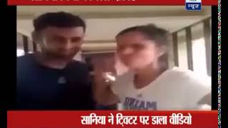 Sania Mirza celebrates Pakistan's win with Shoaib Malik by ...