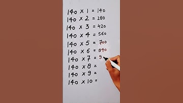 write the Table of 140 in 20 second only..#hack #maths #mathstricks @study_care0