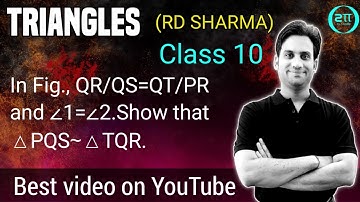 In given Fig. if QT/PR=QR/QS and ∠1=∠2. Prove that △PQS~△TQR.