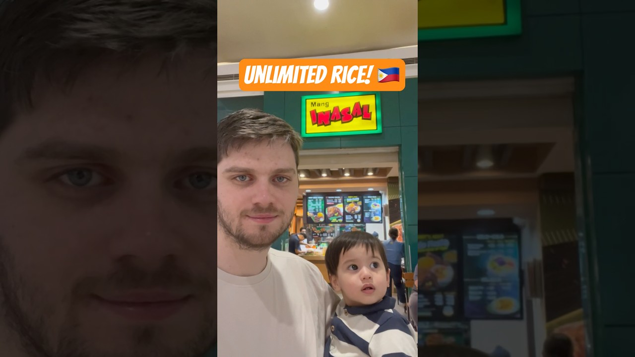 Сколько риса может съесть этот британец в ресторане &laquo;Манг Инасал&raquo; на Филиппинах 🇵🇭 #pinoy #filipino