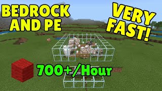 MINECRAFT EASY AND SUPER FAST WOOL(SHEEP) FARM FOR BEDROCK AND PE |