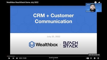 Wealthbox ReachStack Demo July 2022