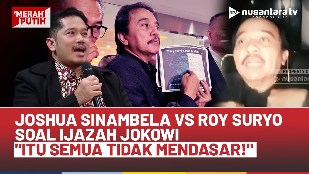 SKAK! Joshua Serang Roy Suryo Soal Bukti Ijazah Jokowi: Itu Semua Tidak Mendasar | MERAH PUTIH