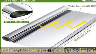 4 x 200 Ft Highly Reflective Film Roll Heavy Duty Horticulture Film Roll for Outdoor Indoor Plant G