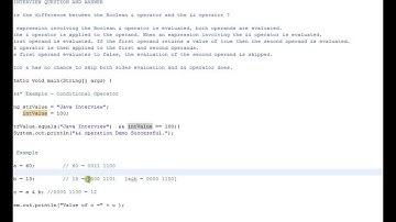 Java Interview Question What is the difference between the Boolean & operator and the && operator