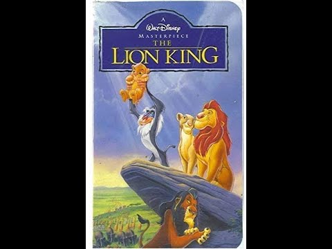 Opening to The Lion King VHS (1995, Version 1)