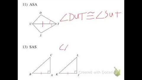 SSS, SAS, ASA, and AAS congruence Pg 1-2