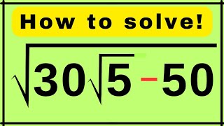Germany| A Very Interesting Square Root Algebra Problem| Math Olympiad 