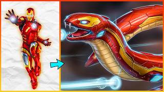 AVENGERS But Giant Python 🐍: Marvel & DC Heroes as Colossal Snakes (2024) 💥