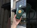 Starbucks China Dark Green Goddess Gold Glass Cup