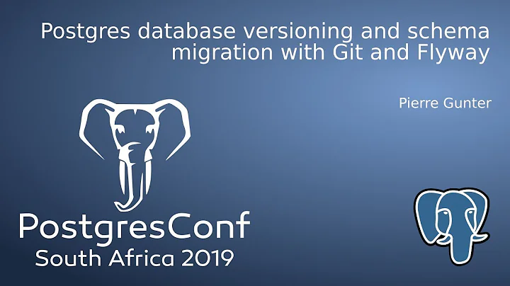 Postgres database versioning and schema migration with Git and Flyway