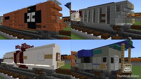 Minecraft 1:1 Scale Caboose and freight car tutorial