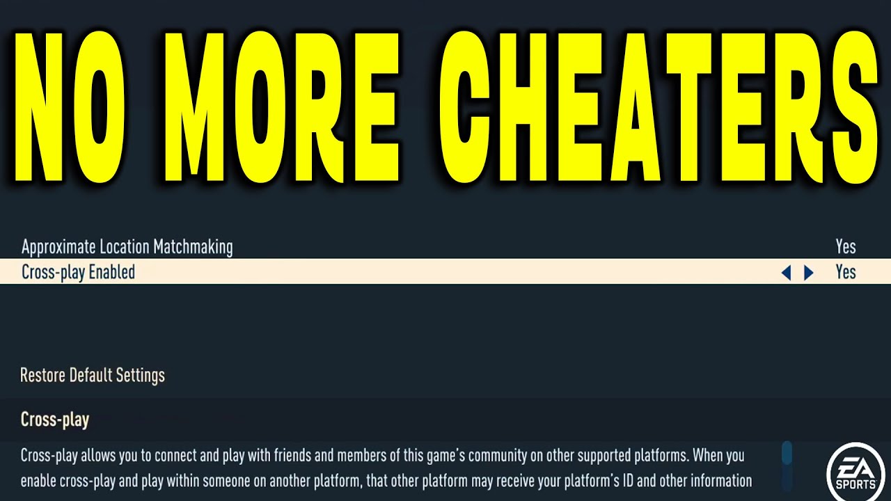 HOW TO TURN CROSS PLAY OFF! FIFA 23