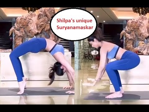 Shilpa Shetty in sports bra and leggings to perform Surya Namaskar at home, watch