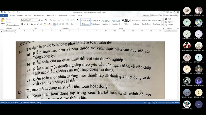 Bài tập kiểm toán và dịch vụ đảm bảo