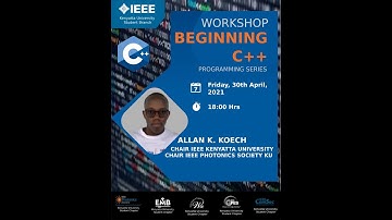 Workshop Beginning C++ by IEEE Kenyatta University Student Branch