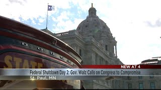 Federal Shutdown Day 2: Minnesota Gov. Tim Walz calls for compromise