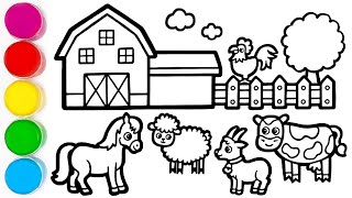 Farm and Animals Drawing, Painting and Coloring for Kids & Toddlers | Kids Song