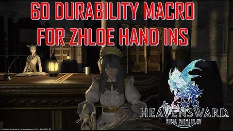 Final Fantasy XIV:HW - 60 Durability Macro 951 Craftsmanship 417 CP