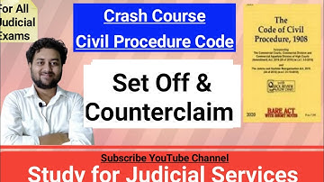 Set off in cpc | Set off and Counterclaim in cpc | Study for Judicial Services CPC