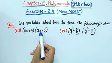 Ex 2.4 Q1 class 9 Maths New NCERT | class 9th maths ex 2.4 q1 | Ch:2 Polynomials ex 2.5 old book