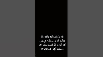 سورة النصر للقارئ/ماهر المعيقلي