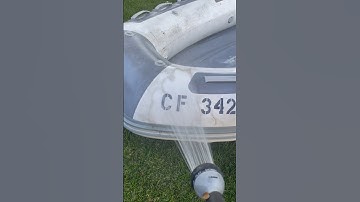 A fast way to clean up your inflatable boat.  #inflatableboat #zodiacboat #boatcleaning #cleaning