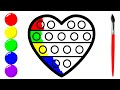 How to Draw a Pop It Heart | Learn to Draw | Step by Step