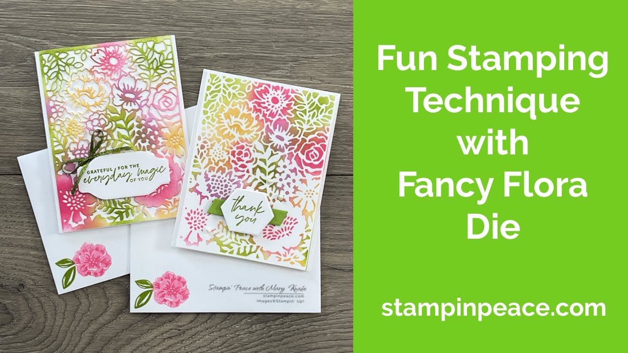 Fun Stamping Technique with TwoTone Flora Die YouTube