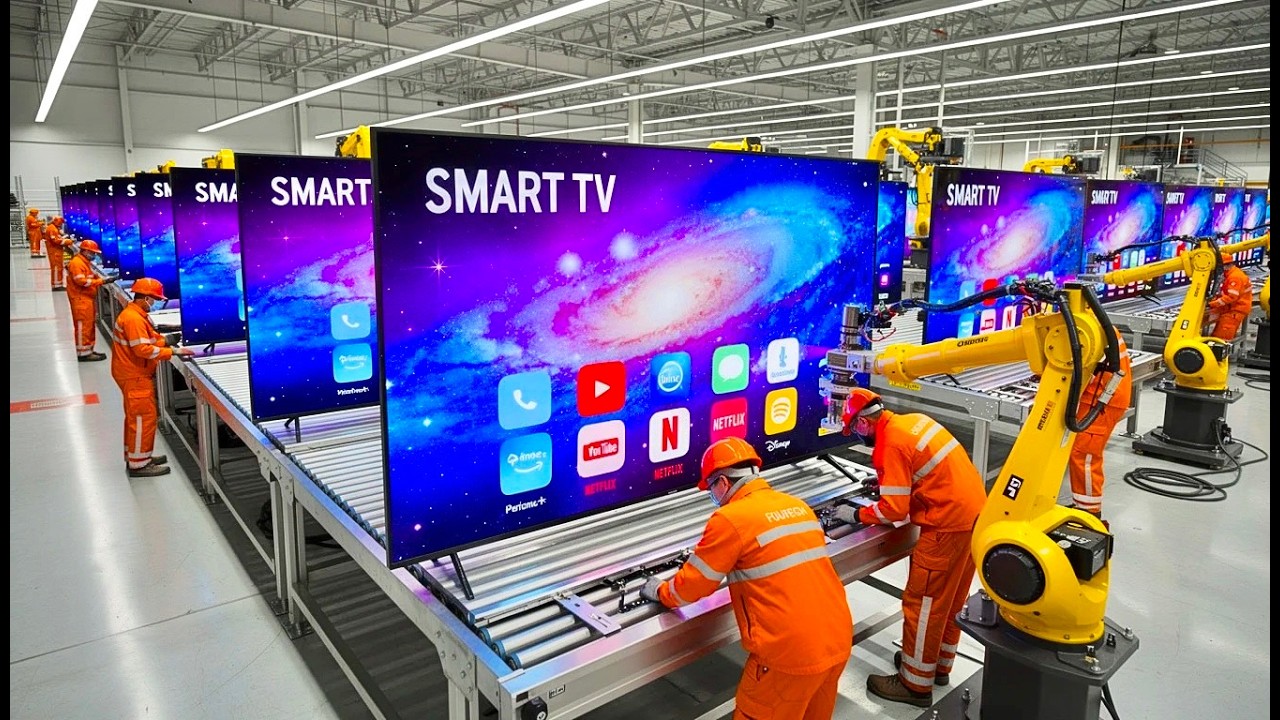 CÓMO se FABRICAN los TELEVISORES LED SMART TV 📺 | PROCESO INDUSTRIAL 🏭