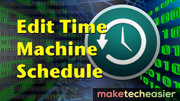 How to Modify the Time Machine Backup Schedule for Mac
